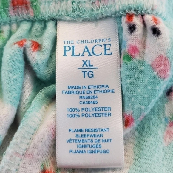 Children’s Place Girls Fleece Pajama Pants Llama Print size XL 14 - Picture 4 of 7